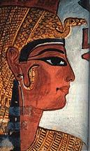 Das Profil von Nefertari in ihrem Grab im Tal der Knige