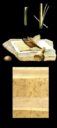 Herstellung von Papyrus-Blttern